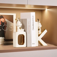 Creative OK Rabbit Bookend Ornament Home Entrance Study Room Bookshelf Wine Cabinet Decoration