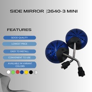 1 Pair Motorcycle Handle Bar End Side Mirror with design