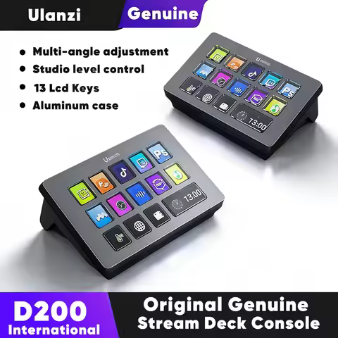 D200 Stream Deck Visual Console Macro Keyboard 13Lcd Keys Streamdeck macropad Keypad Stream Desk Dec
