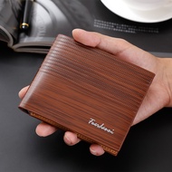 [Gift Box] Wallet For Man Men Wallet Leather Original branded Short Bifold money bag Purse for men card wallet money clip wallet minimalist dompet lelaki kulit original beg duit kulit lelaki original