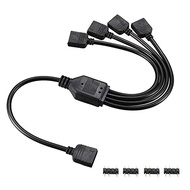 【送料無料】upHere ARGBファン用電源ケーブル 4分岐ケーブル アドレサブルLED用5V3ピンARGBヘッダーコネクタ RGBファンやLEDテープ増設用【53ARGB】 …