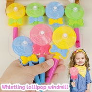 Colorful Lollipop Whistle Windmill - Kids Whistle Fan Toy - Handheld, Creative, Funny - for Kids Bir