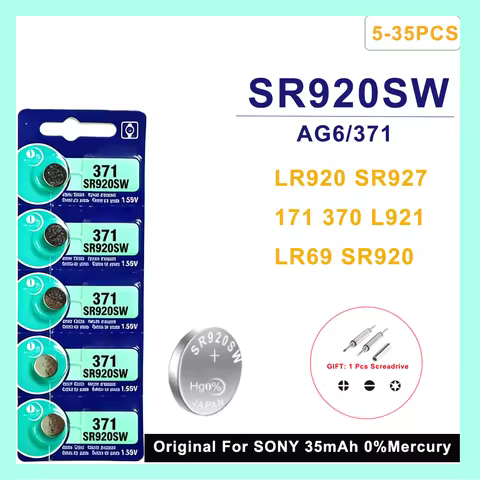 Original For SONY AG6 371 SR920SW LR920 SR927 171 370 L921 LR69 SR920 Button Batteries For Watch Toy
