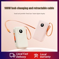 Power Bank 20000mAh PD 66W Fast Charging Powerbank Built with 3 cables mini power bank