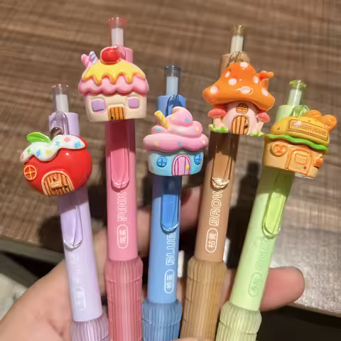 New Strawberry Apple House Styling Neutral Pen High Aesthetic Student Press Pen Question Pen Creativ