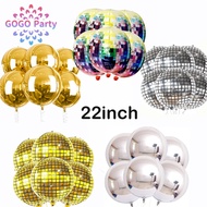 22 inch 55 CM Disco Ball Balloon,4D spherical balloon for disco party decoration ,Birthday Party