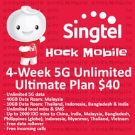 Singtel Prepaid $40 4-week 5G Ultimate Plan Unlimited / Top Up / Renew