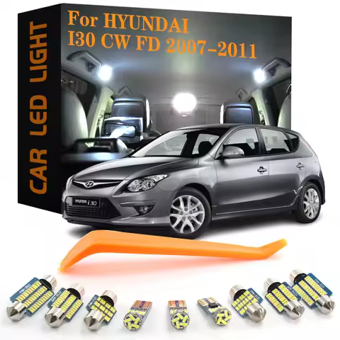 8pcs Canbus Car Accessories LED Interior Lights For Hyundai I30 CW FD 2007 2008 2009 2010 2011 No Er