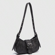 1pc PU Leather Women's Handbag, Fashionable Y2K Baddie Bag, Motorcycle Style Ladies Bag, Versatile R