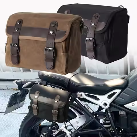 Motorcycle Vintage Bag Side Bag For Harley Sportster XL 883 For BMW R1200GS R1250GS Waterproof Motor