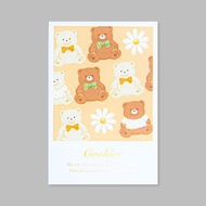 cafe teddy 明信片 餅乾