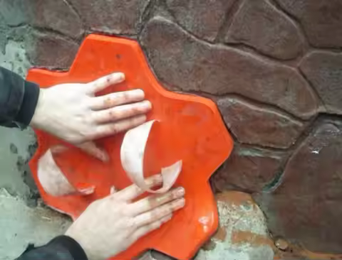 flower Mat Stamp Texturing Skin Slate Pattern Stone Decorative Concrete Cement Imprint Texture Stamp