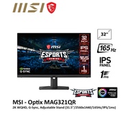 MSI Optix MAG321QR HDR RGB Gaming Monitor w/ 2K WQHD, G-Sync, Adjustable Stand (31.5"/2560x1440/165H