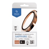 IMOS ฟิล์มกระจกเลนส์กล้อง Sapphire Len Protector Aluminum Frame ใช้สำหรับ iPhone 17 Series แหวนกันรอ