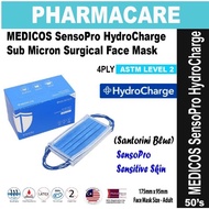 MEDICOS SensoPro HydroCharge 4ply Sub Micron Surgical Face Mask (Santorini Blue) - *sensitive skin