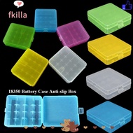 FKILLA 18650 Battery Box, Plastic Coloful Battery ,  Anti-slip 4 AA AA Rechargeable Battery Containe