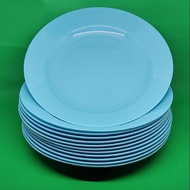 1 DOZEN PLASTIC EJE ROUND DINNER PLATES