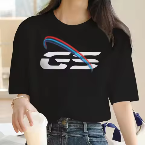 2025 GS Motorcycle Women's T Shirt Short Sleeve Cotton Tees Y2k Tops Men T-shirt Clothing BMW F650GS