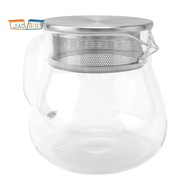 Heat Resistant Coffee Pot Hand Brewing Coffee Pot Steel Cover Transparent Sharing Pot Glass Brewing 