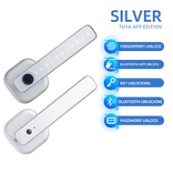 Tuya APP Smart Fingerprint Password RFID IC Card Single Latch Handle Lock Dead Bolt For Indoor Home