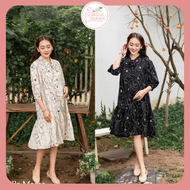 Váy Bầu Công Sở Nơ Cổ Chất Liệu Lụa Hàn Quốc Mềm Mịn Đủ Size Cho Mẹ Bầu Và Sau SinhTừ 47-85kg BELLA