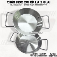 201 Stainless Steel Pan with 2 Handles (Can be used on Induction Cooker)