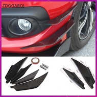 [zdgoarqj] Universal 4x Matte Black Bumper Fin Canard Splitter Diffuser Valence Spoiler