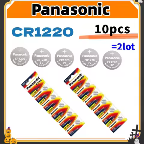 10pcs Original PANASONIC CR1220 CR 1220 3V Lithium Battery For Watch Calculator Clock Remote Control
