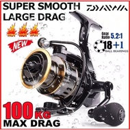 DAIWA Fishing reel Spinning Reel Metal Spool Pancing Braking Force Mesin Casting Fishing Reel Metal Line Cup Sea Tackle