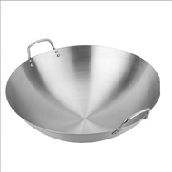 Connox Stainless Steel Cookware Pot 30, 32, 34, 36cm Induction Cooking Wok Big Size Wok Pan