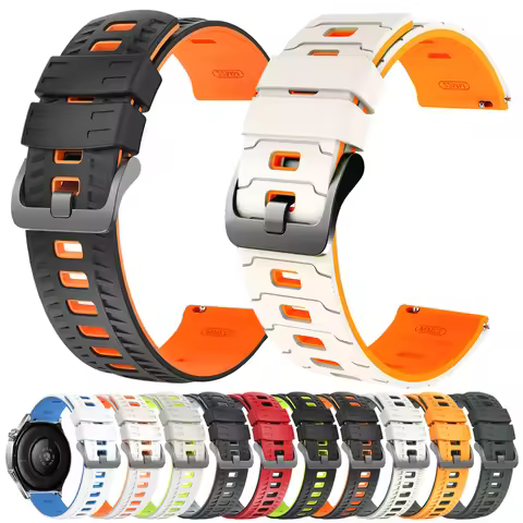 Silicone Watch Straps For TicWatch Pro 3 Ultra GPS/LTE S2 E2 22mm Replacement Band for Samsung Huawe