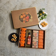 桔鋒禮盒LB1(一口酥5入+ 金桔酥6入+火神醬+自選搭配)-附提袋