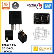 RELAY 5 PIN SD106-GL 12V  40A