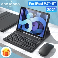 GOOJOODOQ สำหรับ iPad Pro 11 2021พร้อมแป้นพิมพ์และเมาส์ iPad Pro 12นิ้ว9นิ้ว2021กรณีแป้นพิมพ์ทัชแพด