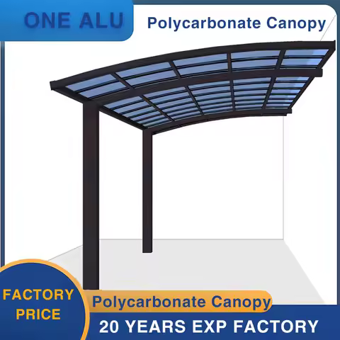 Factory Direct Sale Carport Aluminum Alloy Frame Car Canopy Windproof Waterproof Polycarbonate Garag