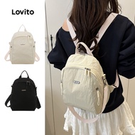 Lovito Women Casual Multifunctional Large Capacity Commuter Backpackx  LFA110089 Lovito Beg Galas Ko