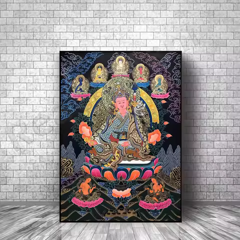 Canvas decoration posters of Padmasambhava, Guru Thangka, Guru Beni