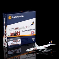 YY Wings 1/400 Germany Hennessa Airlines A340-600 Bayern Munich Painting D-AIHZ