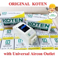 Original Koten Safety Breaker with Aircon Universal Outlet KSB-S 20A 30A Ampere Amp. Circuit Breaker