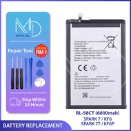 Battery Bateri BL-58CT For TECNO SPARK 7 - KF6 / SPARK 7T - KF6P (6000 mAh)