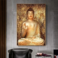 Buddha Gold Canvas Print  Giclee Wall Art for Home Decor Frameless Elegant Poster