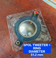 Spol 51.2 Spul 51.2mm Voice Coil Tweeter Acoustic RCF NPA Black + Ring