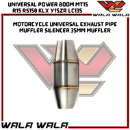 Motorcycle Universal Exhaust Pipe Muffler Silencer 35mm Muffler Universal POWER Boom MT15 R15 RS150 