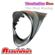 ครอบไฟหน้า YAMAHA Fino กรอบไฟหน้าฟีโน่ ครอบไฟหน้าfino เคฟล่าดำ fion2006