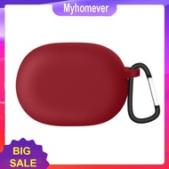 Silicone Earbuds Protective Case w/ Hook for Beats Studio Buds (Burgundy)