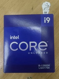 未開封全新Intel Core i9-12900K 處理器全新現場開封包試不議價