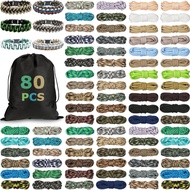 80 Pcs Paracord 550 10 Feet Paracord Cord Parachute Paracord Rope Multifunction Paracord Bracelets M