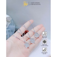 Lovely 4-leaf heart pendant, BNP silver material for women