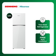 Hisense 420L 2 Door Inverter Refrigerators RT469N4AWU Energy Saving Fridge Freezer Peti Sejuk