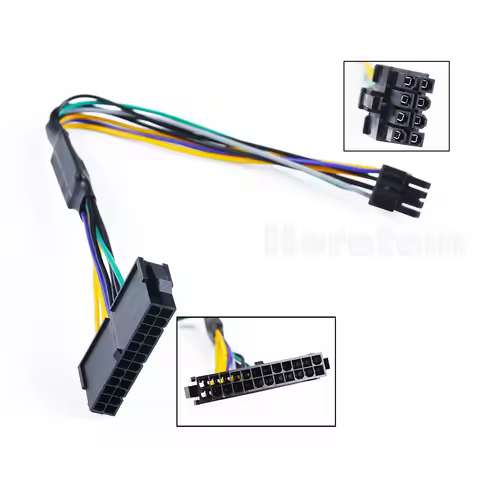 24 Pin to 8 Pin ATX PSU Power Adapter Cable For DELL Optiplex 3020 7020 9020 Precision T1700 12"(30c